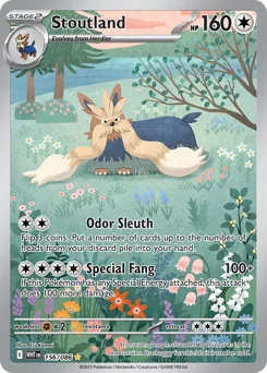 Stoutland Pokemon card from White Flare, card number 156