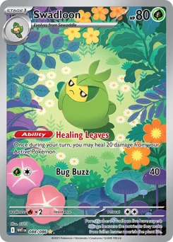 Swadloon Pokemon card from White Flare, card number 88