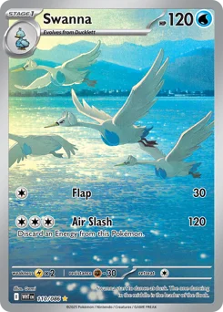 Swanna Pokemon card from White Flare, card number 110