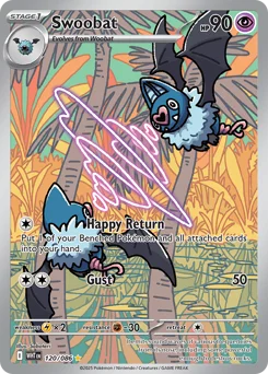 Swoobat Pokemon card from White Flare, card number 120