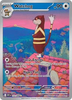Watchog Pokemon card from White Flare, card number 153