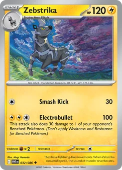 Zebstrika Pokemon card from White Flare, card number 32
