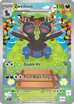 Zweilous Pokemon card from White Flare, card number 147