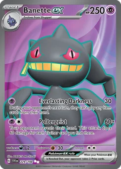 Banette ex Pokemon card from Scarlet & Violet, card number 229