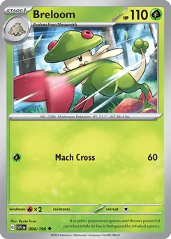 Breloom Pokemon card from Scarlet & Violet, card number 4