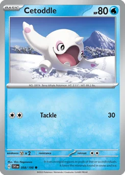 Cetoddle Pokemon card from Scarlet & Violet, card number 58