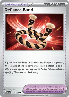 Defiance Band Pokemon card from Scarlet & Violet, card number 169