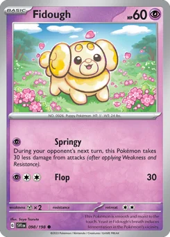 Fidough Pokemon card from Scarlet & Violet, card number 98