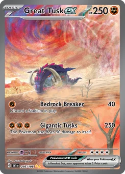 Great Tusk ex Pokemon card from Scarlet & Violet, card number 246