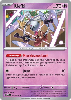 Klefki Pokemon card from Scarlet & Violet, card number 96