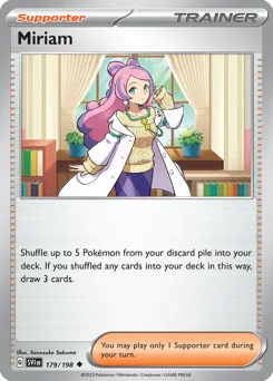 Miriam Pokemon card from Scarlet & Violet, card number 179