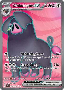 Oinkologne ex Pokemon card from Scarlet & Violet, card number 234