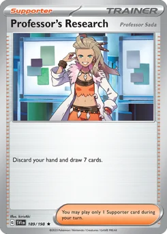 Professor's Research (Professor Sada) Pokemon card from Scarlet & Violet, card number 189