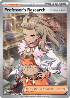 Professor's Research (Professor Sada) Pokemon card from Scarlet & Violet, card number 240