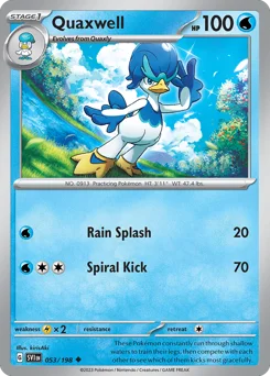 Quaxwell Pokemon card from Scarlet & Violet, card number 53