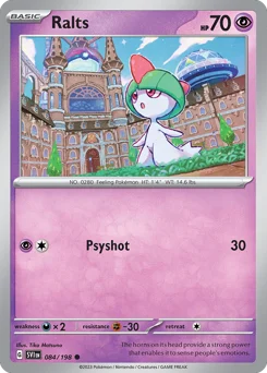 Ralts Pokemon card from Scarlet & Violet, card number 84