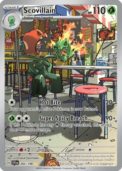 Scovillain Pokemon card from Scarlet & Violet, card number 202