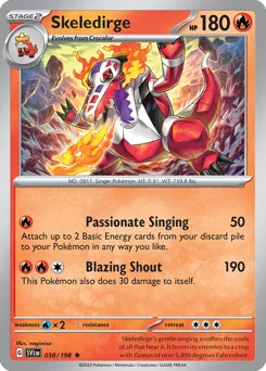 Skeledirge Pokemon card from Scarlet & Violet, card number 38