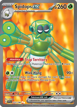 Spidops ex Pokemon card from Scarlet & Violet, card number 223