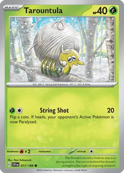 Tarountula Pokemon card from Scarlet & Violet, card number 17