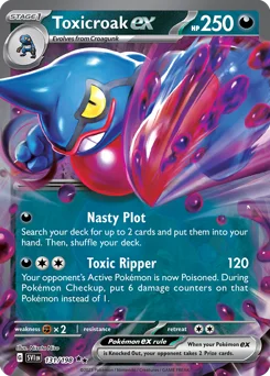 Toxicroak ex Pokemon card from Scarlet & Violet, card number 131