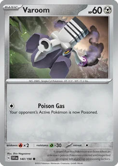 Varoom Pokemon card from Scarlet & Violet, card number 140