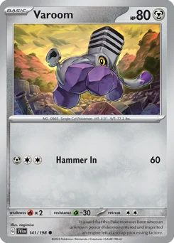 Varoom Pokemon card from Scarlet & Violet, card number 141