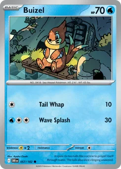 Buizel Pokemon card from Destined Rivals, card number 57