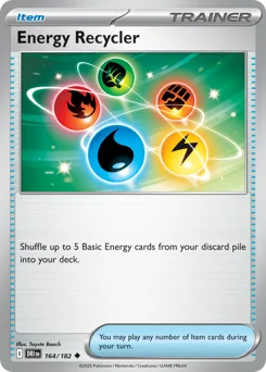 Energy Recycler Pokemon card from Destined Rivals, card number 164