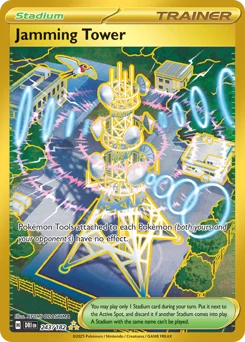 Jamming Tower Pokemon card from Destined Rivals, card number 243