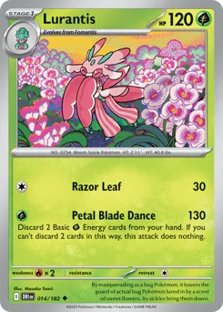 Lurantis Pokemon card from Destined Rivals, card number 14