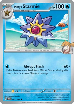 Misty's Starmie Pokemon card from Destined Rivals, card number 47