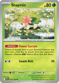 Shaymin Pokemon card from Destined Rivals, card number 10