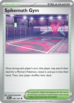 Spikemuth Gym Pokemon card from Destined Rivals, card number 169