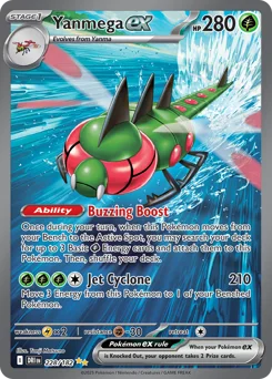 Yanmega ex Pokemon card from Destined Rivals, card number 228