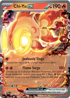 Chi-Yu ex Pokemon card from Paldea Evolved, card number 40