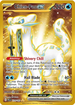 Chien-Pao ex Pokemon card from Paldea Evolved, card number 274