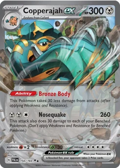 Copperajah ex Pokemon card from Paldea Evolved, card number 150