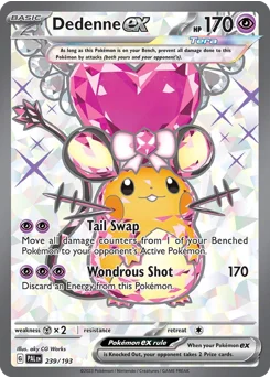 Dedenne ex Pokemon card from Paldea Evolved, card number 239