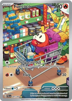 Fuecoco Pokemon card from Paldea Evolved, card number 201