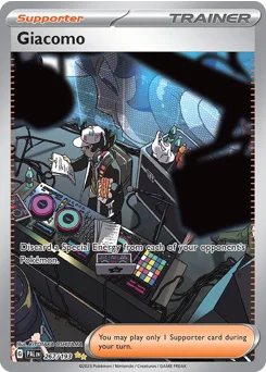 Giacomo Pokemon card from Paldea Evolved, card number 267