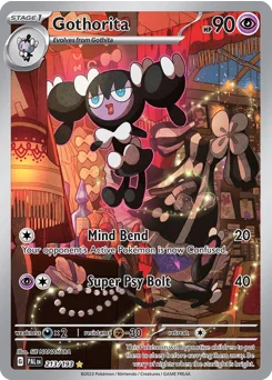 Gothorita Pokemon card from Paldea Evolved, card number 213