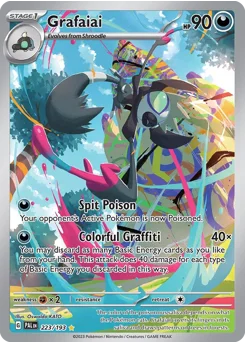 Grafaiai Pokemon card from Paldea Evolved, card number 223