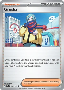 Grusha Pokemon card from Paldea Evolved, card number 184