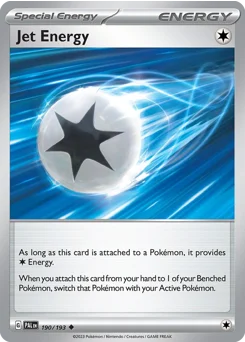 Jet Energy Pokemon card from Paldea Evolved, card number 190