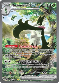 Meowscarada ex Pokemon card from Paldea Evolved, card number 256