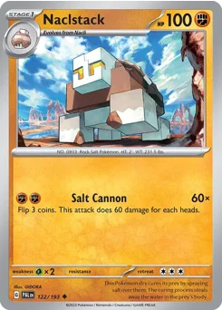 Naclstack Pokemon card from Paldea Evolved, card number 122
