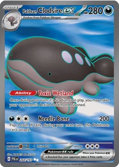 Paldean Clodsire ex Pokemon card from Paldea Evolved, card number 244