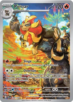Pyroar Pokemon card from Paldea Evolved, card number 200