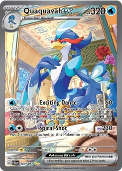 Quaquaval ex Pokemon card from Paldea Evolved, card number 260